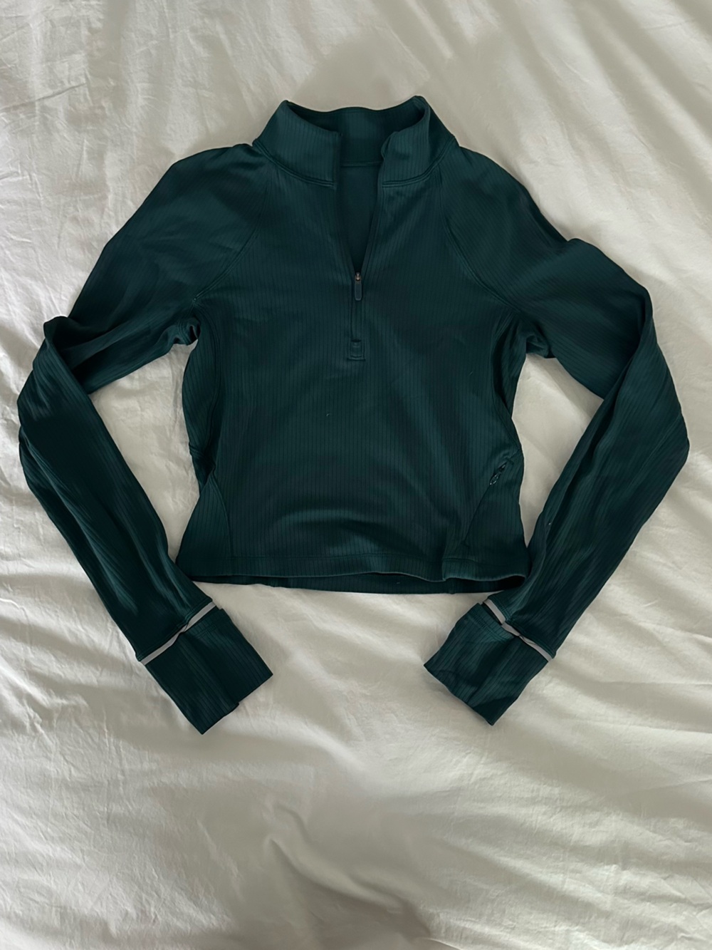 lululemon athletica Deep Teal Quarter-Zip Long Sleeve Top